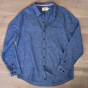 The Normal Brand Brushed Cotton Fairbanks Button Up Shirt Blue Mens Size XL